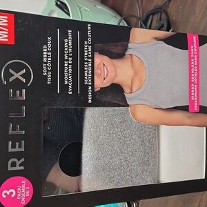 Reflex Size M 3 Pack of Soft Ribbed Seamless Tank Tops
